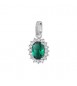 Pendente Kate Gioielli Fancy by Brosway in argento zircone ovale verde flg12