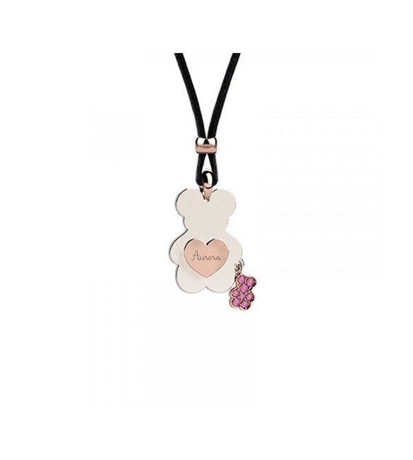 Pendente Orso Mamma Bimbo Gioielli Nanan Bijou in Oro Corindone NGIO0020