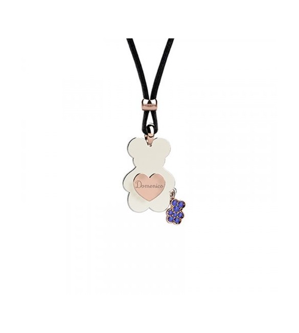 Pendente Orso Mamma Bimbo Gioielli Nanan Bijou in Oro Spinello NGIO0021