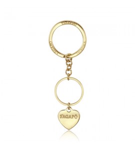 Portachiavi donna gioielli Sagapò Happy in acciaio 316L pvd oro shap02