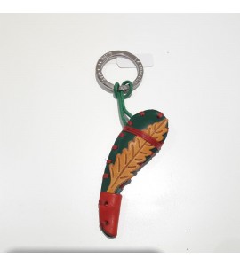 Portachiavi Keychain in cuoio La Cuoieria Made in Italy Asso di Bastoni p355