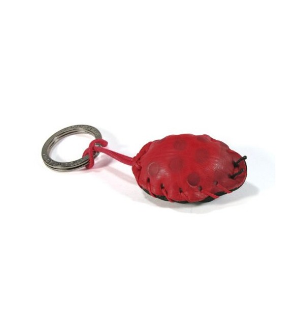 Portachiavi Keychain in cuoio La Cuoieria Made in Italy Coccinella p287