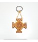 Portachiavi Keychain in cuoio La Cuoieria Made in Italy Croce p322