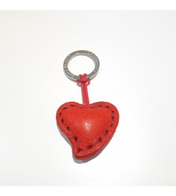 Portachiavi Keychain in cuoio La Cuoieria Made in Italy Cuore p278