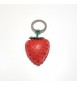 Portachiavi Keychain in cuoio La Cuoieria Made in Italy Fragola p337