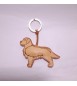 Portachiavi Keychain in cuoio La Cuoieria Made in Italy Golden Retirever p377