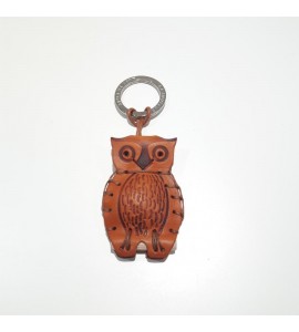 Portachiavi Keychain in cuoio La Cuoieria Made in Italy Gufo p292