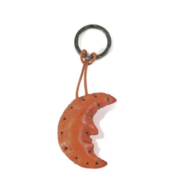 Portachiavi Keychain in cuoio La Cuoieria Made in Italy Luna p309