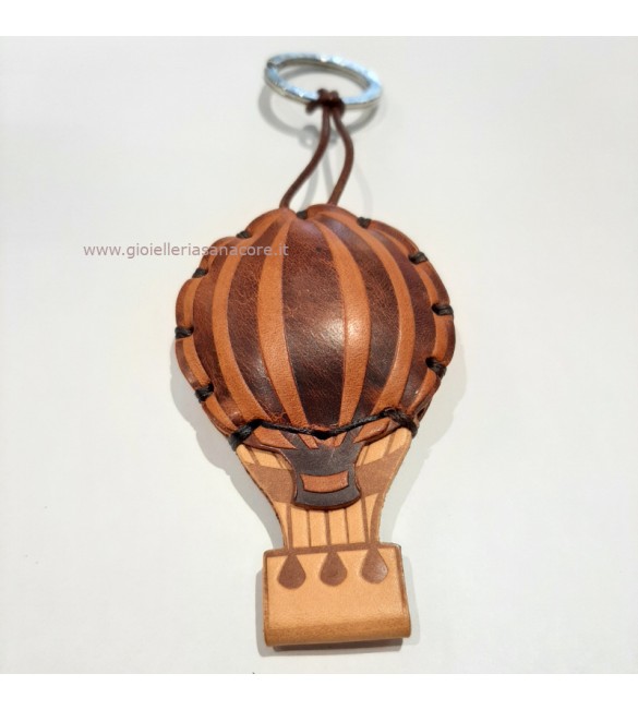 Portachiavi Keychain in cuoio La Cuoieria Made in Italy Mongolfiera p370