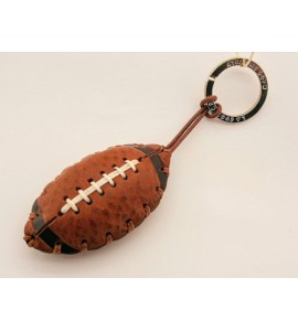 Portachiavi Keychain in cuoio La Cuoieria Made in Italy Palla da Rugby p380