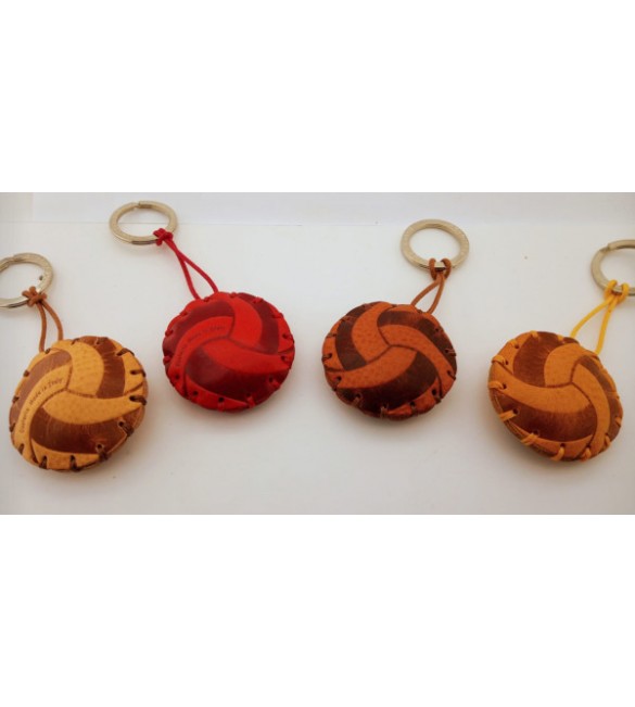 Portachiavi Keychain in cuoio La Cuoieria Made in Italy Palla da Volley p382