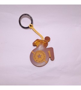 Portachiavi Keychain in cuoio La Cuoieria Made in Italy Persona in Carrozzina p384