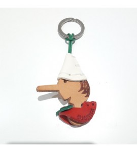 Portachiavi Keychain in cuoio La Cuoieria Made in Italy Pinocchio p335