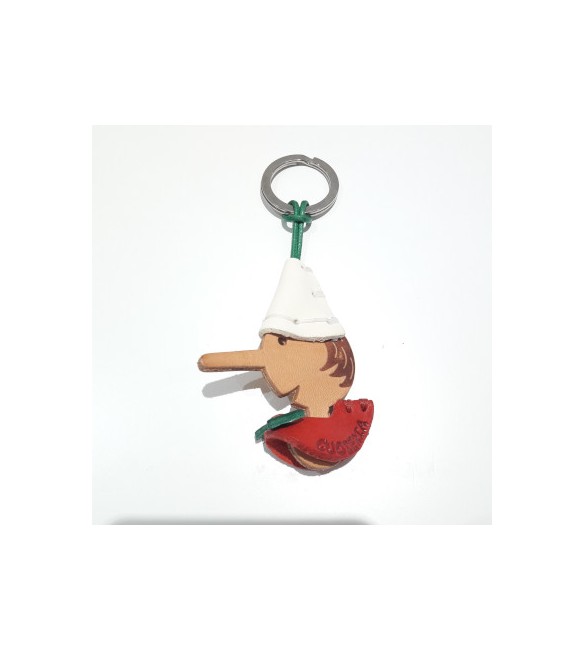 Portachiavi Keychain in cuoio La Cuoieria Made in Italy Pinocchio p335