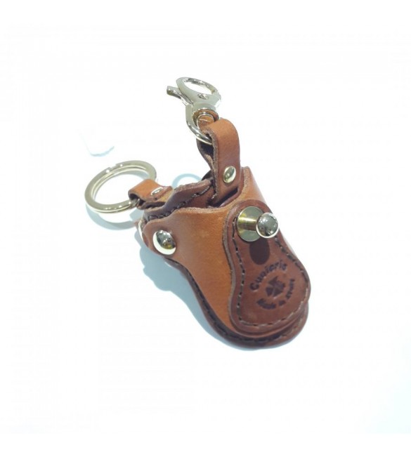 Portachiavi Keychain in cuoio La Cuoieria Made in Italy Sella p201