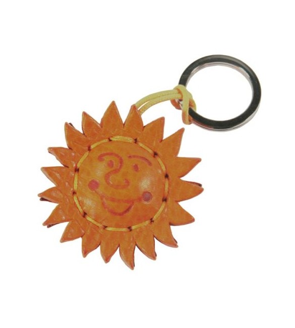 Portachiavi Keychain in cuoio La Cuoieria Made in Italy Sole p277