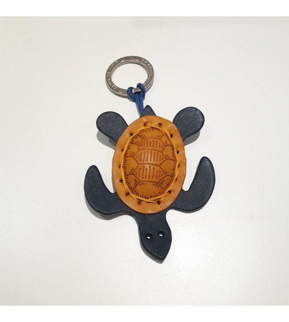 Portachiavi Keychain in cuoio La Cuoieria Made in Italy Tartaruga p319