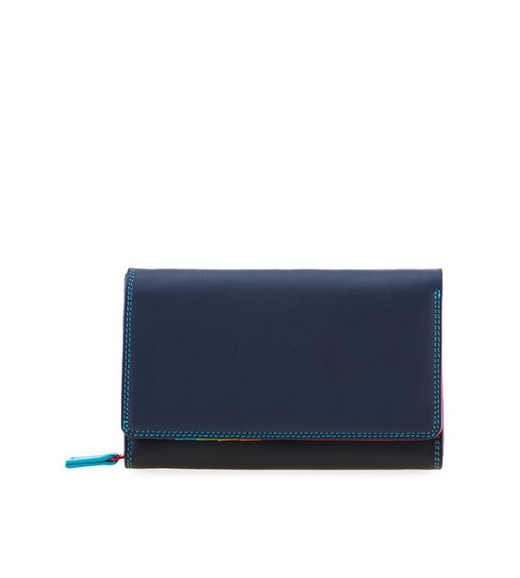Portafoglio donna Mywalit Medio in Pelle con risvolto Black Pace Medium Flap Interior Zip Purse 1267-4