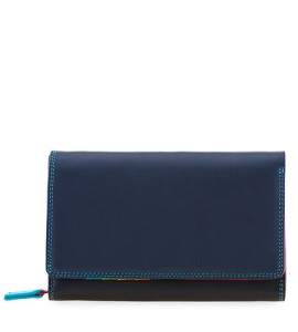 Portafoglio donna Mywalit Medio in Pelle con risvolto Black Pace Medium Flap Interior Zip Purse 1267-4