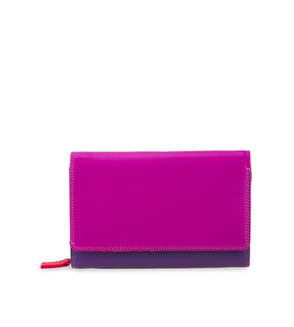 Portafoglio donna Mywalit Medio in Pelle con risvolto Sangria Multi Medium Flap Interior Zip Purse 1267-75