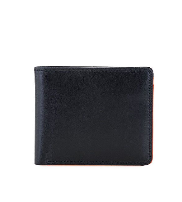 Portafoglio uomo Mywalit con portamonete e RFID Black Orange Standard Wallet w/Coin Pocket 4006-151