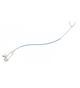 Spilla Bambino Bambina Gioielli Nanan Bijou cordino azzurro nome nan0270