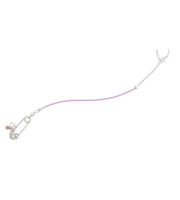 Spilla Bambino Bambina Gioielli Nanan Bijou cordino rosa nome nan0269