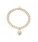 Bracciale Donna Gioielli S\'agapò My Love in acciaio dorato e Cuore con cristallo syl28