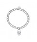 Bracciale Donna Gioielli S\'agapò My Love in acciaio e Cuore con cristallo syl27