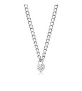 Collana Donna Gioielli S\'agapò My Love in acciaio e Cuore con cristallo bianco syl25