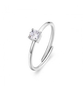 Anello Donna Gioielli Sagapò Dazzly in acciaio con cristallo bianco sdz31