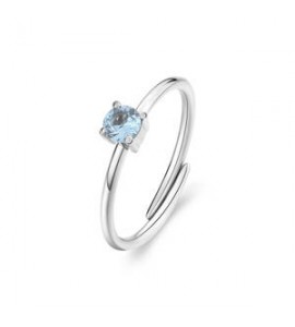 Anello Donna Gioielli Sagapò Dazzly in acciaio con cristallo aqua bohemica sdz35