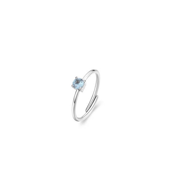 Anello Donna Gioielli Sagapò Dazzly in acciaio con cristallo aqua bohemica sdz35