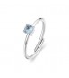 Anello Donna Gioielli Sagapò Dazzly in acciaio con cristallo aqua bohemica sdz35
