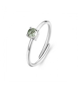 Anello Donna Gioielli Sagapò Dazzly in acciaio con cristallo chrysolite sdz36