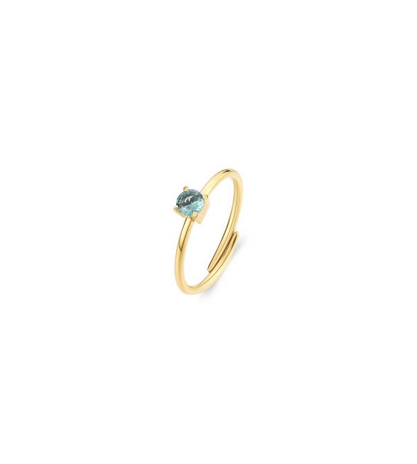 Anello Donna Gioielli Sagapò Dazzly in acciaio dorato con cristallo erinite sdz39