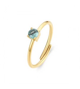 Anello Donna Gioielli Sagapò Dazzly in acciaio dorato con cristallo erinite sdz39