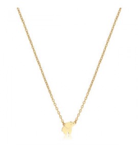 Collana Donna Gioielli Sagapò Click in acciaio dorato con Elefantino sck257