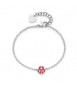 Bracciale Donna Gioielli Sagapò Click in acciaio con Coccinella e smalto rosso sck266