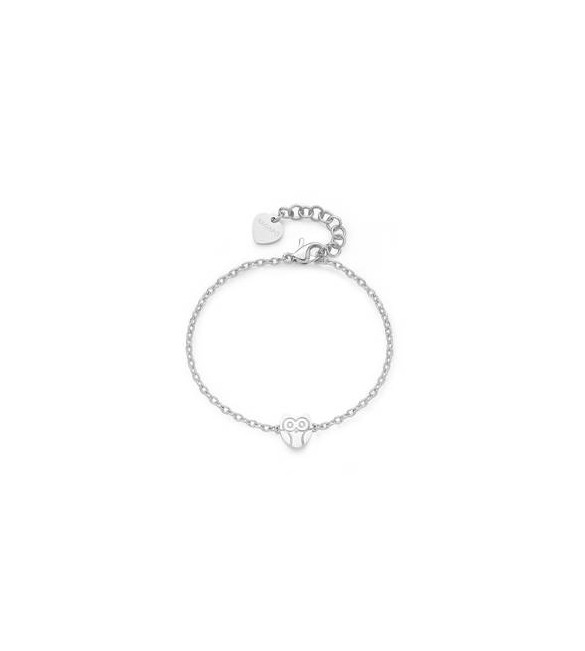 Bracciale Donna Gioielli Sagapò Click in acciaio con Gufetto sck262