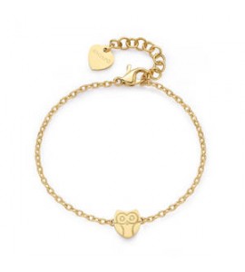 Bracciale Donna Gioielli Sagapò Click in acciaio dorato con Gufetto sck263