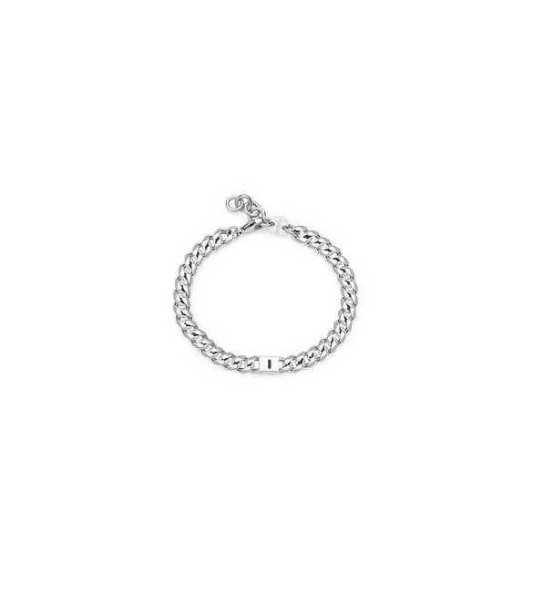 Bracciale Uomo Gioielli Sagapò Monogram in acciaio e iniziale I smg19