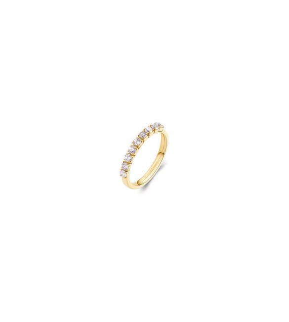 Anello Donna Gioielli Brosway Desideri in acciaio dorato con zirconi bianchi misura 14 beia004b