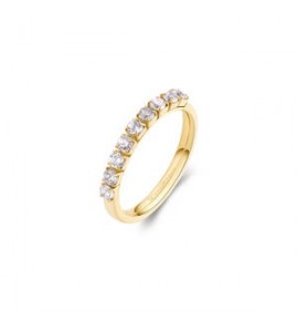 Anello Donna Gioielli Brosway Desideri in acciaio dorato con zirconi bianchi misura 14 beia004b