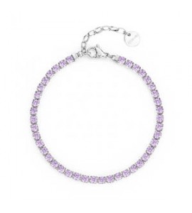 Bracciale Donna Gioielli Brosway Desideri in acciaio con zirconi ametista bei090