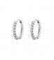 Orecchini Cerchietto Donna Gioielli Brosway Desideri in acciaio con zirconi bianchi mm 21 beie012
