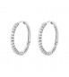 Orecchini Cerchietto Donna Gioielli Brosway Desideri in acciaio con zirconi bianchi mm 32 beie014