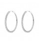 Orecchini Cerchietto Donna Gioielli Brosway Desideri in acciaio con zirconi bianchi mm 46 beie016