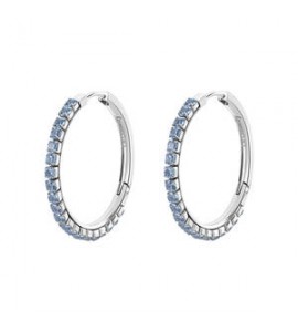 Orecchini Cerchietto Donna Gioielli Brosway Desideri in acciaio con zirconi spinel mm 32 beie019