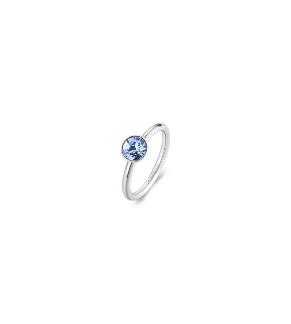 Anello Donna Gioielli Brosway Symphonia in acciaio e cristallo light sapphire mis 14 bym185b
